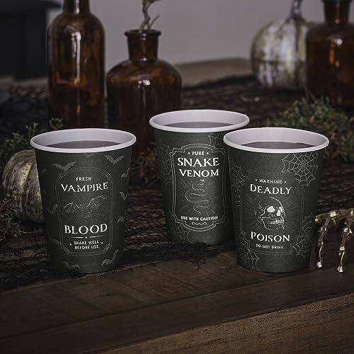 Ginger Ray Lot de 8 gobelets en carton avec étiquette de potion pour Halloween