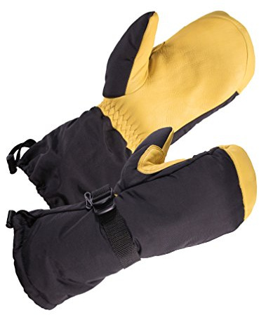 SKYDEER Ski Mittens Gloves with Waterproof Genuine Deerskin Leather and 3M Thinsulate Insulation Cotton (SD8649T/M)