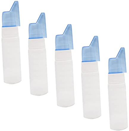 FRCOLOR 5piezas Botellas De Spray Nasal Vacías Reutilizables Pulverizador Fino Portátil Con Diseño Prueba De Fugas Para Limpieza Nasal Diaria