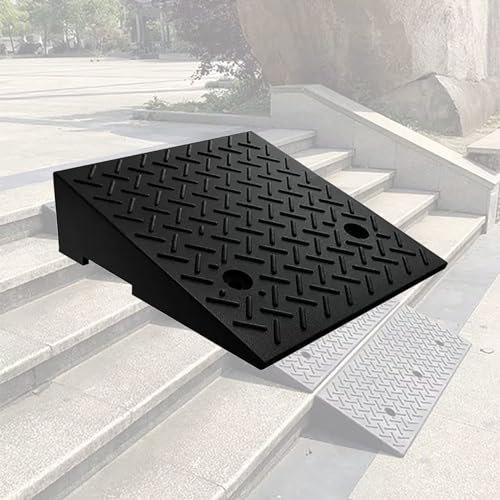 Gummi-Einfahrts-Bordsteinrampe Tragbare Rollstuhlrampe Auffahrtsrampen mit Stabiler Gitterstruktur Robuste Laderampe Slope-Motorrad-Pad für Ladedock, Garage, Gehweg-Autorampen ( Size : H-50*50*18cm )