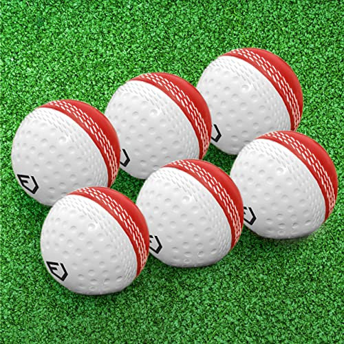 Fortress Reverse Cricket Swing Ball – Bälle in Rot/Weiß und Rosa/Weiß (Rot + Weiß, 6 Packung)