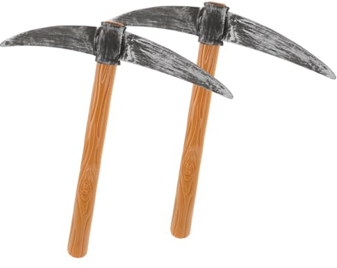 DEARMAMY Halloween Dwarf Cosplay Spade, 2pcs Fake Axes Cosplay Gnome Accessories Foam Prop Faux Model for Carnival Costumes Performance