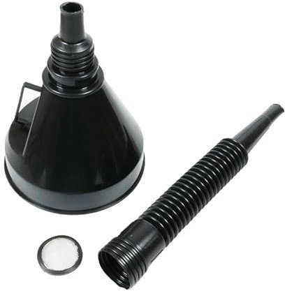 Imbuto ispessito per auto e robusto imbuto olio grande apertura con filtro stabile per un facile rifornimento
