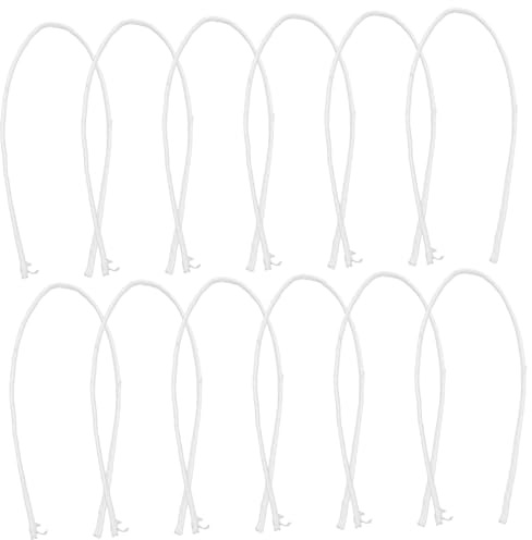 IMIKEYA 12 Stück Baumwoll Docht Geflochten 100% Baumwolle 20cm Selbstgemacht Kerzenzubehör Rauchfrei Für Öllampen Und Bienenwachskerzen