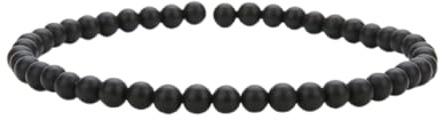 Handgjort armband med 4 mm pärlor – naturliga stenpärlor för yoga, mala och boho-stil – stretchigt armband för kvinnor och män, Eine Grösse, Sten, Ingen ädelsten