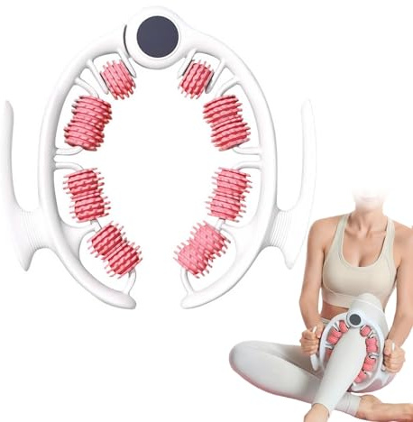 Fesatccoz Cellulite Massagegerät & Massageroller Beine – Lymphdrainage Beine Tiefengewebe,180° Verstellbar mit 14 Rollen, Abnehmbares Anti Cellulite Massagegerät für Oberschenkel, Waden, Arme & Körper