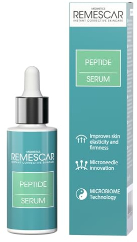 Remescar Sérum Peptídico 30ml - Reafirmante Visible con Tecnología Microneedling y Microbioma Antiarrugas Clínicamente Eficaz - Peptides