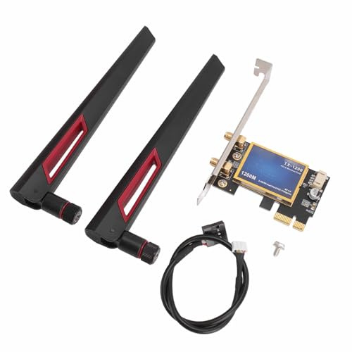 Tarjeta WiFi de Banda Dual PCIe Señal Potente de 1200 Mbps para PC 7 8 10, 4.0 Tarjeta Adaptadora Red Inalámbrica con Antenas 10dbi, WiFi PCIe X1 Alta Velocidad para Computadoras