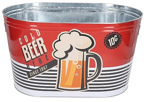 Seau de glace en métal grande capacité en étanche fuite en étape isolée baignoire de boisson pour les fêtes de bar bière et boisson titulaire du style vintage décor de la maison