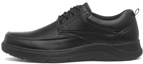Hobos Mens Black Lace Up Wide Fit Shoe - Size 10 UK - Black
