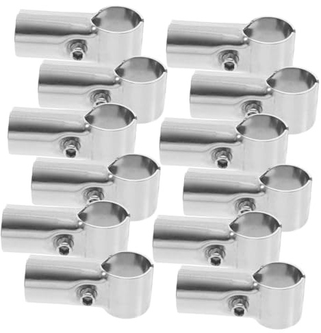 SAFIGLE 12 pezzi Morsetti T in Acciaio Inox per Tubolari Recinzione Clip Fissaggio Terminale e Giunti Tubolari Resistenti Usura e Alte Temperature per Estensioni Recinzione e Corrimano