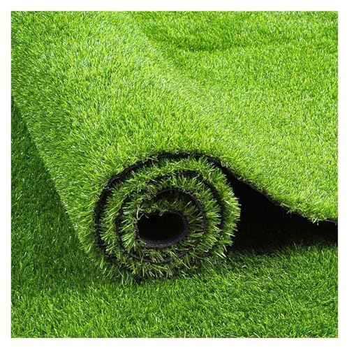 MYJIO Gazon Synthétique Herbe Synthétique Drainant Système D'auto-Drainage Durable pour Balcon, Cour, Terrain De Football, Mariage(3cm,1x10m/3.28x32.8ft)