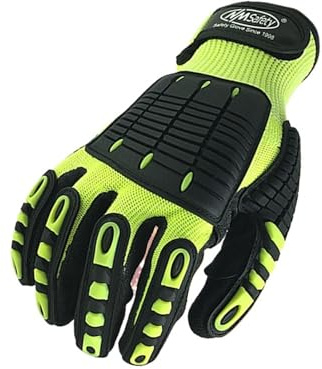 Generico Guanti di sicurezza for meccanici ammortizzanti - Guanti da lavoro antiurto e anti-vibrazione, resistenti al taglio(XL)