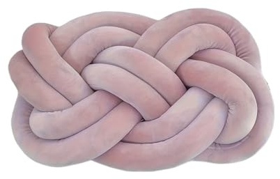 XIUsheUA Cojín Anudado a Mano 1 Almohada de Nudo Suave y Decorativa for sofá, hogar, Dormitorio, decoración(Pink)