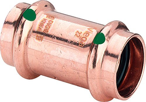 VIEGA Manicotto in rame a crimpare - femmina ø15 - Raccordo e tubo