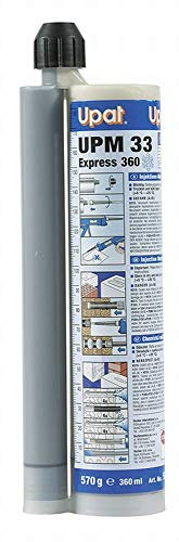 Upat Injektionsmörtel UPM 33-360 Express, 1 Stück, Der wirtschaftliche Injektionsmörtel für standard Befestigungen. Wintermörtel, 360ml, 4000657018430