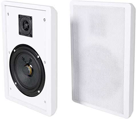 Rockville 2 RockSlim White Home Theater 5.25 240w Easy Wall Mount Slim Speakers