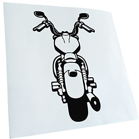 Kiwistar - Autoaufkleber - Biker - Rocker - Chopper - schwarz - 16x10cm - Heckscheibe Auto Aufkleber wetterfest für Kfz LKW Mofa Truck - Sticker außen selbstklebend Tuning Zubehör für Fenster