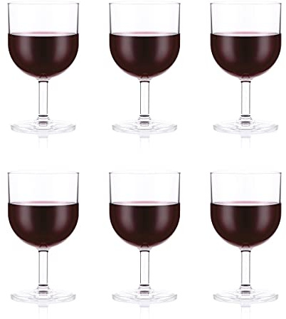 Bodum 11925-10SA-12 OKTETT 6 Verres à vin rouge en plastique durable 0.25 l