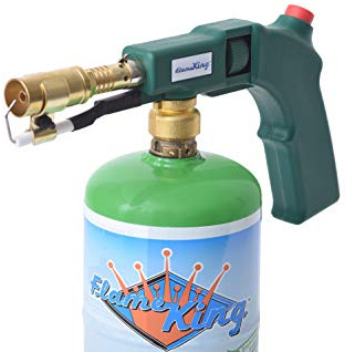 Flame King Propane & Mapp Gas Blow Torch 27,000 BTU w/ Self-Igniter for Searing, Soldering and as Fire Starter