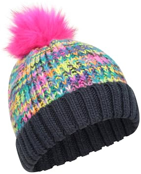 Mountain Warehouse Pudelmütze mit Riesen-Flaum-Bommel - Pudelmütze, warme Mütze, leichte Kopfbedeckung, stilvoll - Kinder-Winter-Accessoire für Outdoor, Reisen, Camping Gemischt Einheitsgröße