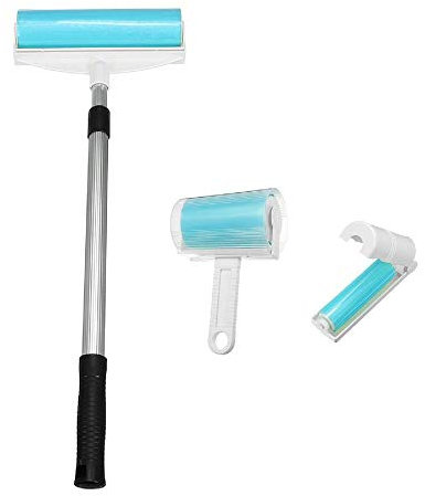 YITON Tierhaarentferner 3 Teiliges Set Waschbarer Walzenreiniger Lint Sticky Picker Tierhaar Staubentferner Bürstenplastik + TPR Für Wäscheteppiche 1 Satz