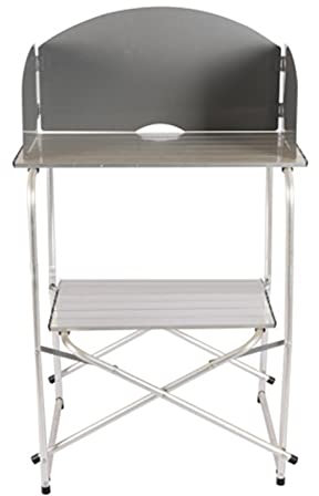Table de cuisine de camping Table De Cuisine De Camp Pliante Portative Extérieure, Armoire De Table De Cuisson À 2 Niveaux En Alliage D'aluminium Pour Les Activités De Plein Air, Avec Sac De Rangement