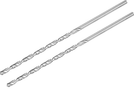 sourcing map 2 Stk. HSS Spiralbohrer (Hochgeschwindigkeitsstahl) Extra lange Twist Bohrer 4,2mm Bohrdurchmesser 160mm Länge