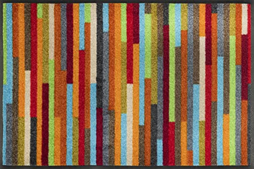 wash+Dry Fußmatte, Mikado Stripes 50x75cm, innen, waschbar, bunt