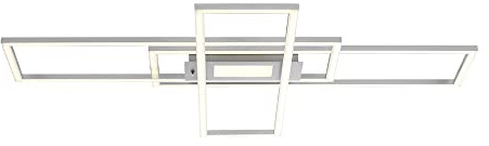 SellTec LED Deckenleuchte silber inkl. Downlight CCT dimmbar Fernbedienung | inkl. Downlight, CCT Lichttemperaturwechsel, dimmbar, Fernbedienung