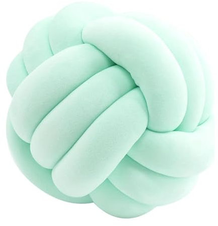 ObaBO Noeud Oreillers Coussin Rond 7.87/10.63/13.77 Noeud Décoratif Oreillers Boules Coussin Nouées Oreillers Noeuds Faits À La Main Noeud Moderne Décor,N-35cm