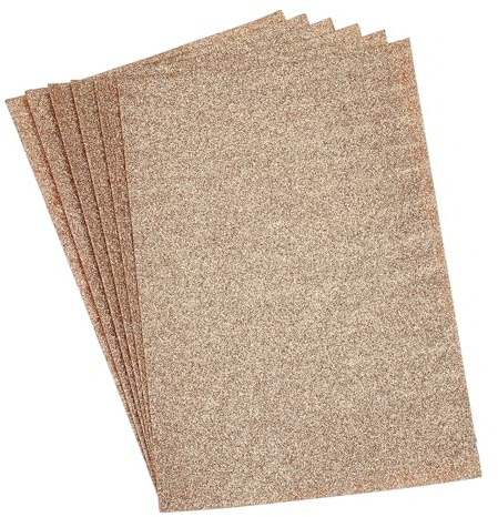 Rebower Glitter Soft Felt Fabric Sheets Acrylic Craft Sheets [for DIY Craft Hobby Hair Bow Costumes Decorations] - 11.8 x 7.8 Inch/Rose Gold / 6PCS