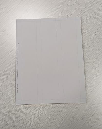 Perforierte Papier-Namensschild-Einlagen, 20 Stück (20,3 x 5,1 cm, grau)