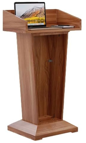 Roedax Rednerpult Einfaches quadratisches Rednerpult aus Holz mit offener Aufbewahrung, Laptop-Schreibtisch, Konferenztisch, Lehrerpodien, tragbares Stehpult Mode