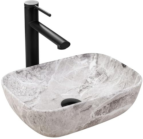 Rea [Unknown] Bathroom Sink Made of Ceramic Belinda Mini Matt imitation-REA-U3321, Imitation of Stone
