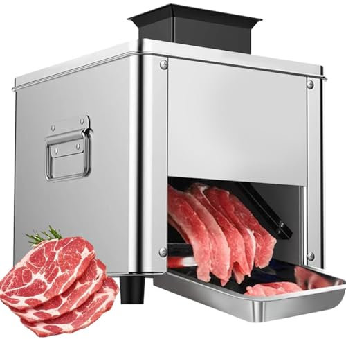 Máquina Cortadora De Carne Comercial 850W, Máquina Cortadora Desmenuzada, Máquina Cortadora Automática De Verduras, Máquina Cortadora De Carne De Cerdo Eléctrica,15mm