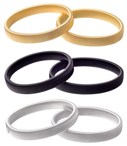 Luxiremi 3 Pairs Sleeve Garters Long Sleeve Shirt Holder Anti-Slip Metal Garter Armbands Keeps Cuffs from Sliding, Comfortable Wear, One Size Fits All