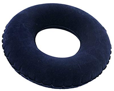 Booso Aufblasbares -Ringpolster, Donut-Kissen, Vinyl-Gummisitz, Akne-Schwarz