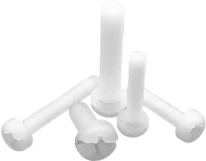 Aqxyhjk 50 stücke M2.5 Schwarz Weiß Nylon Kunststoff Flachkopf Kreuz Runde Schraube Bolzen Länge 5mm-50mm(White,8MM_M2.5 50PCS)
