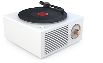 KANBUN Grammofono Vintage Giradischi in Vinile Wireless Bluetooth Piccolo Stereo Casa Antico Giradischi Atomico Regalo Antico Mini Altoparlante Portatile Lettore Forte Grammofono MERYSELECT