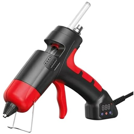 RUHEN Pistola per Colla a Caldo 150W Pistola per Colla a Caldo Temperatura Regolabile 11 mm Bastoncini di Colla a Caldo Strumenti Fai da Te Fatti a Mano