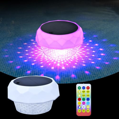 GEYUEYA Home Floating Solar Pool Lighting, Pond Lighting, Waterproof