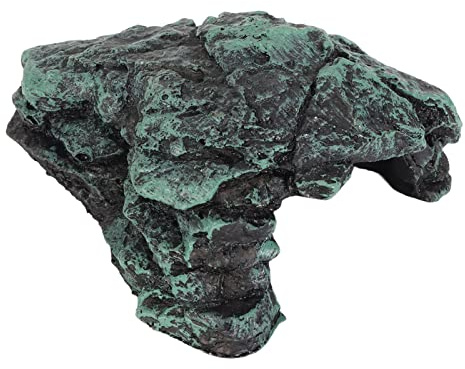 Acouto Reptilien-Felshöhle, simulierter Felsversteck, Reptilien-Felsen-Sonnenplattform, Aquarium-Lebensraum-Dekor für Eidechsen, Schildkröten, Reptilien, Amphibien, Fische