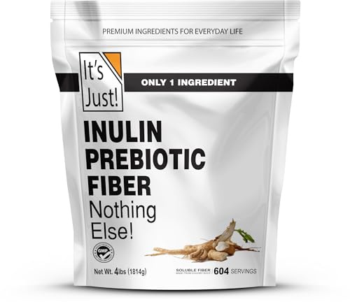 It's Just! - Inulin Prebiotic Fiber Sweetener, Product of Belgium, Chicory Root Powder (4 Pound (Pack of 1))