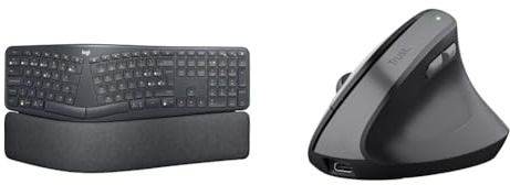 Logitech Ergo K860 Teclado & Trust Yuno Ratón Vertical Inalámbrico