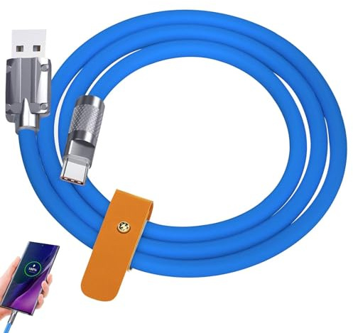 Générique Flüssigsilikonkabel – Ladekabel für Smartphone 120 W, Telefon-Ladekabel | Typ C Flüssigsilikon Stromkabel für Smartphones
