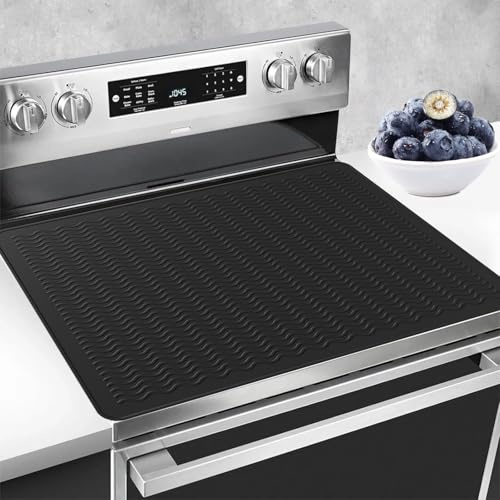 Plaque de recouvrement pour cuisinière, 71 x 51 cm, pour plaque vitrocéramique, en silicone, résistant à la chaleur et aux rayures, pour Counter Stove Cov