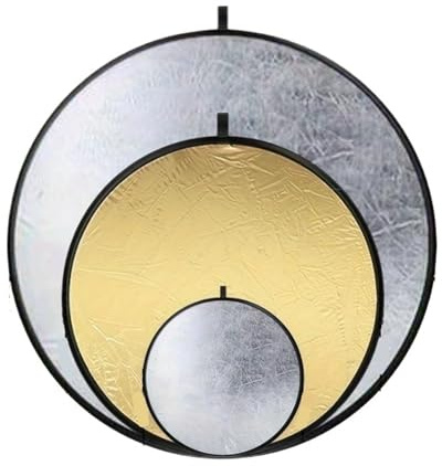 AMENGJ Reflektor Fotografie Fotografie-Reflektor, faltbares Fülllichtbrett, verbessert den Glanz, reflektierendes Panel for Fotoshootings im Freien(30cm)