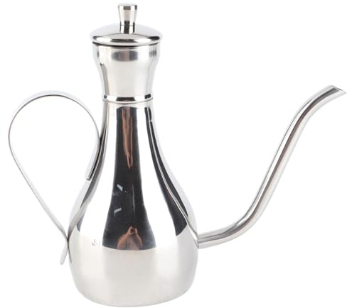 Locadence Botella Dispensadora Aceite Oliva 350 ml, Dispensador Vinagre Acero Inoxidable 304 Prueba Fugas, Recipiente para Almacenar Aceite para el Hogar, Cocina Restaurante.