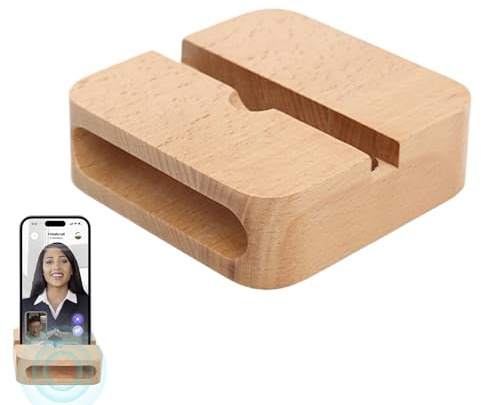Wooden Sound Amplifier Stand - Mobile Phone Holder With Natural Acoustic Boost | Portable loudspeker Dock For Study Room | Practical Eco Sttand For Home Office, Desktop